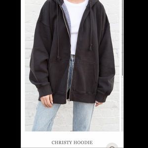 Brandy Melville Christy Zip-Up Hoodie